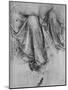 Studies of the Drapery of a Figure Seated to the Left', c1480 (1945)-Leonardo Da Vinci-Mounted Giclee Print
