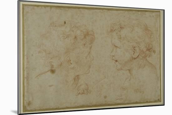 Studies of the Head and Left Hand of a Putto-Carlo Maratti-Mounted Giclee Print