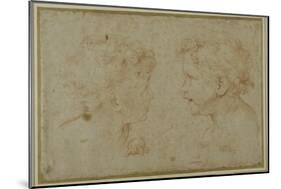 Studies of the Head and Left Hand of a Putto-Carlo Maratti-Mounted Giclee Print