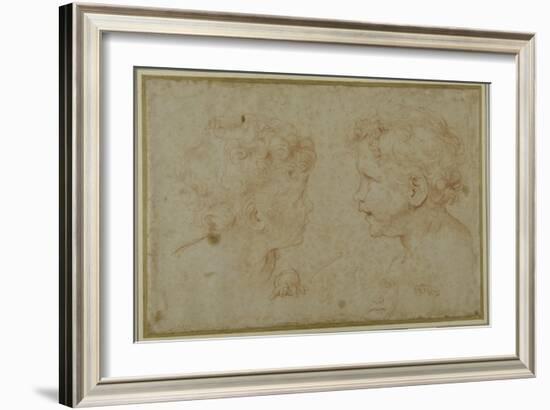 Studies of the Head and Left Hand of a Putto-Carlo Maratti-Framed Giclee Print