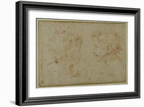 Studies of the Head and Left Hand of a Putto-Carlo Maratti-Framed Giclee Print