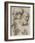 Studies of the Heads of Two Apostles and of their Hands-Raphael-Framed Giclee Print