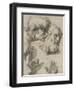 Studies of the Heads of Two Apostles and of their Hands-Raphael-Framed Giclee Print