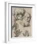 Studies of the Heads of Two Apostles and of their Hands-Raphael-Framed Giclee Print