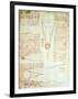 Studies of the Illumination of the Moon, Fol. 1R from Codex Leicester, 1508-1512-Leonardo da Vinci-Framed Giclee Print