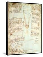 Studies of the Illumination of the Moon, Fol. 1R from Codex Leicester, 1508-1512-Leonardo da Vinci-Framed Stretched Canvas