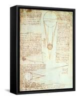 Studies of the Illumination of the Moon, Fol. 1R from Codex Leicester, 1508-1512-Leonardo da Vinci-Framed Stretched Canvas