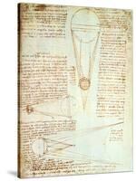 Studies of the Illumination of the Moon, Fol. 1R from Codex Leicester, 1508-1512-Leonardo da Vinci-Stretched Canvas