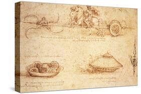 Studies of War Machines, 1485-Leonardo da Vinci-Stretched Canvas