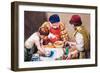 Studio Assistants Mixing Paints for Hans Holbein-Mike Lea-Framed Giclee Print