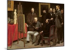 Studio at Batignolles, 1870-Henri Fantin-Latour-Mounted Giclee Print