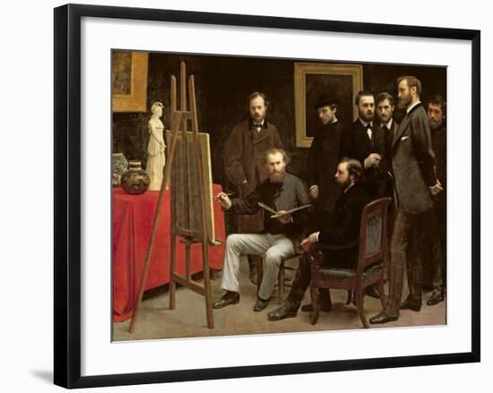 Studio at Batignolles, 1870-Henri Fantin-Latour-Framed Giclee Print