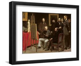 Studio at Batignolles, 1870-Henri Fantin-Latour-Framed Premium Giclee Print