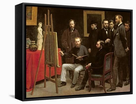 Studio at Batignolles, 1870-Henri Fantin-Latour-Framed Stretched Canvas