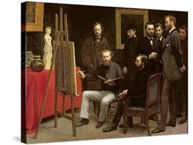 Studio at Batignolles, 1870-Henri Fantin-Latour-Stretched Canvas