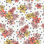 Vintage Flower Pattern Print for T-Shirt, Apparel, Textile or Wrapping. Classic Wallpaper with Flor-Studio K-Laminated Art Print