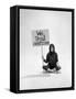 Studio Photos of Gloria Steinem Sitting on Floor with Sign That Says 'We Shall Overcome", 1965-Yale Joel-Framed Stretched Canvas