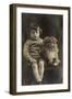 Studio Portrait, Boy with Pekingese Dog-null-Framed Premium Photographic Print