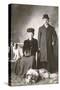 Studio Portrait, Couple with Two Dogs-null-Stretched Canvas