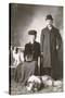 Studio Portrait, Couple with Two Dogs-null-Stretched Canvas