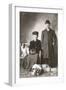 Studio Portrait, Couple with Two Dogs-null-Framed Photographic Print