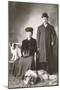 Studio Portrait, Couple with Two Dogs-null-Mounted Photographic Print