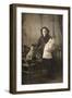 Studio Portrait, Girl with Dog and Doll-null-Framed Photographic Print