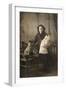 Studio Portrait, Girl with Dog and Doll-null-Framed Photographic Print