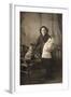 Studio Portrait, Girl with Dog and Doll-null-Framed Photographic Print