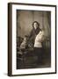 Studio Portrait, Girl with Dog and Doll-null-Framed Photographic Print