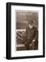 Studio Portrait, Man with Pekingese Dog-null-Framed Photographic Print