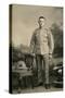 Studio Portrait of a Soldier of C Company, 2nd Battalion the King's Regiment, Iraq, 1926-null-Stretched Canvas