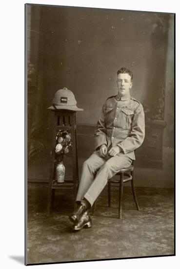 Studio Portrait of a Soldier of C Company, 2nd Battalion the King's Regiment, Iraq, 1926-null-Mounted Giclee Print