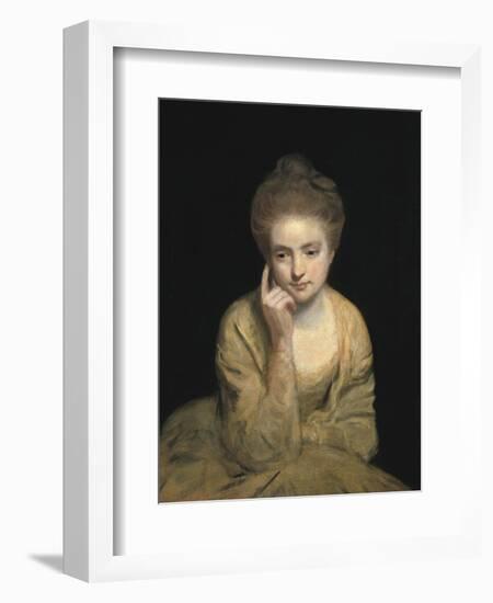 Studio Portrait of a Young Woman-Sir Joshua Reynolds-Framed Art Print