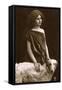 Studio Portrait, Woman with Borzoi Dog-null-Framed Stretched Canvas