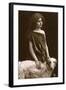 Studio Portrait, Woman with Borzoi Dog-null-Framed Photographic Print