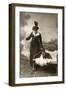 Studio Portrait, Woman with Dachshund-null-Framed Photographic Print