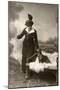 Studio Portrait, Woman with Dachshund-null-Mounted Photographic Print