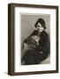 Studio Portrait, Woman with Dog-null-Framed Photographic Print