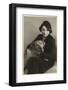 Studio Portrait, Woman with Dog-null-Framed Photographic Print