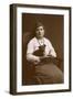 Studio Portrait, Woman with Puppy-null-Framed Photographic Print