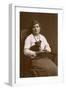 Studio Portrait, Woman with Puppy-null-Framed Photographic Print