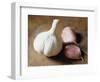 Studio Shot of a Bulb (Head) and Individual Cloves of Garlic-Lee Frost-Framed Photographic Print