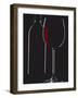 Studio Shot of Back-Lit Glass and Bottle of Red Wine-Lee Frost-Framed Photographic Print