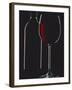 Studio Shot of Back-Lit Glass and Bottle of Red Wine-Lee Frost-Framed Photographic Print