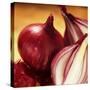 Studio Shot of Red Onions-John Miller-Stretched Canvas