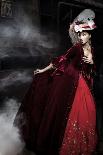 Beautiful Woman Wearing Red Dress over A Train-Studio10Artur-Photographic Print