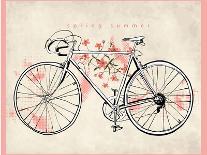 Summer Bicycle Vintage Girl-studiohome-Art Print