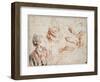 Study, 1716-1718-Jean-Antoine Watteau-Framed Giclee Print