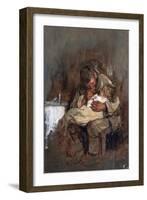 Study, 1843-1927-Luke Fildes-Framed Giclee Print